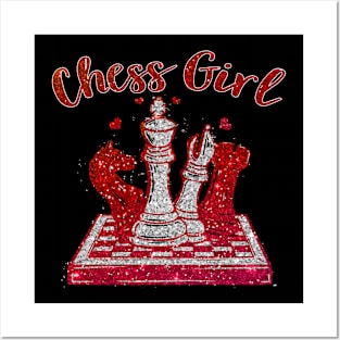 Chess Girl Chess Player Girl Gift Chess Club Posters and Art